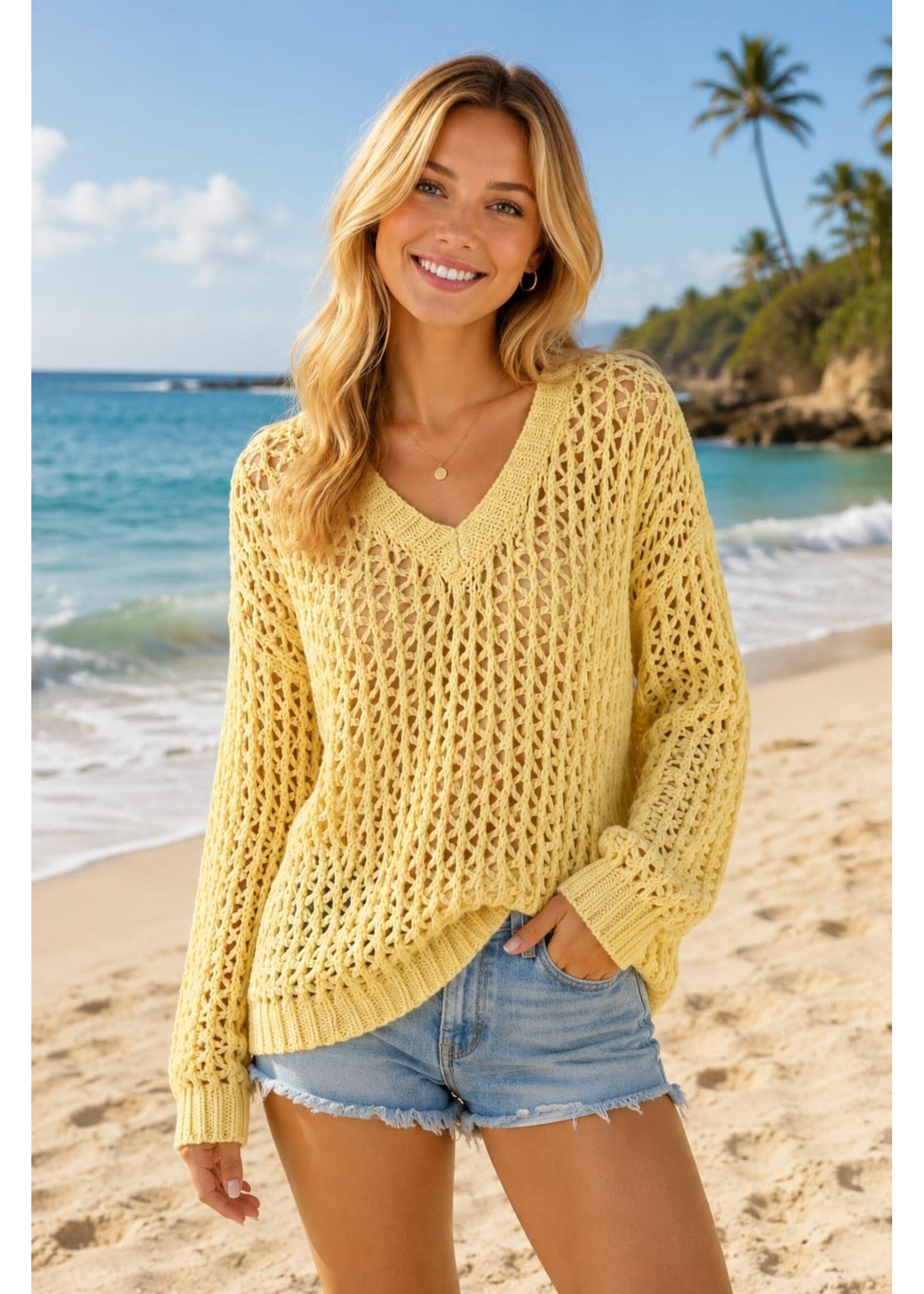 Miracle M Crochet Artisan Open Knit Sweater
