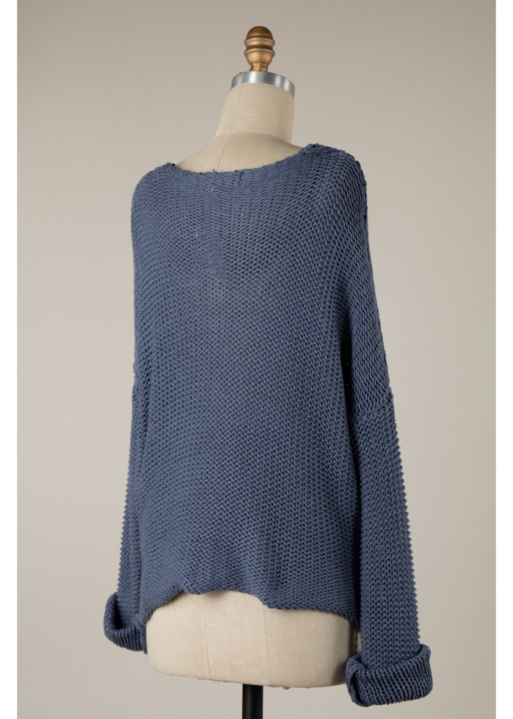 Miracle M V Neck Cable Knit Sweater