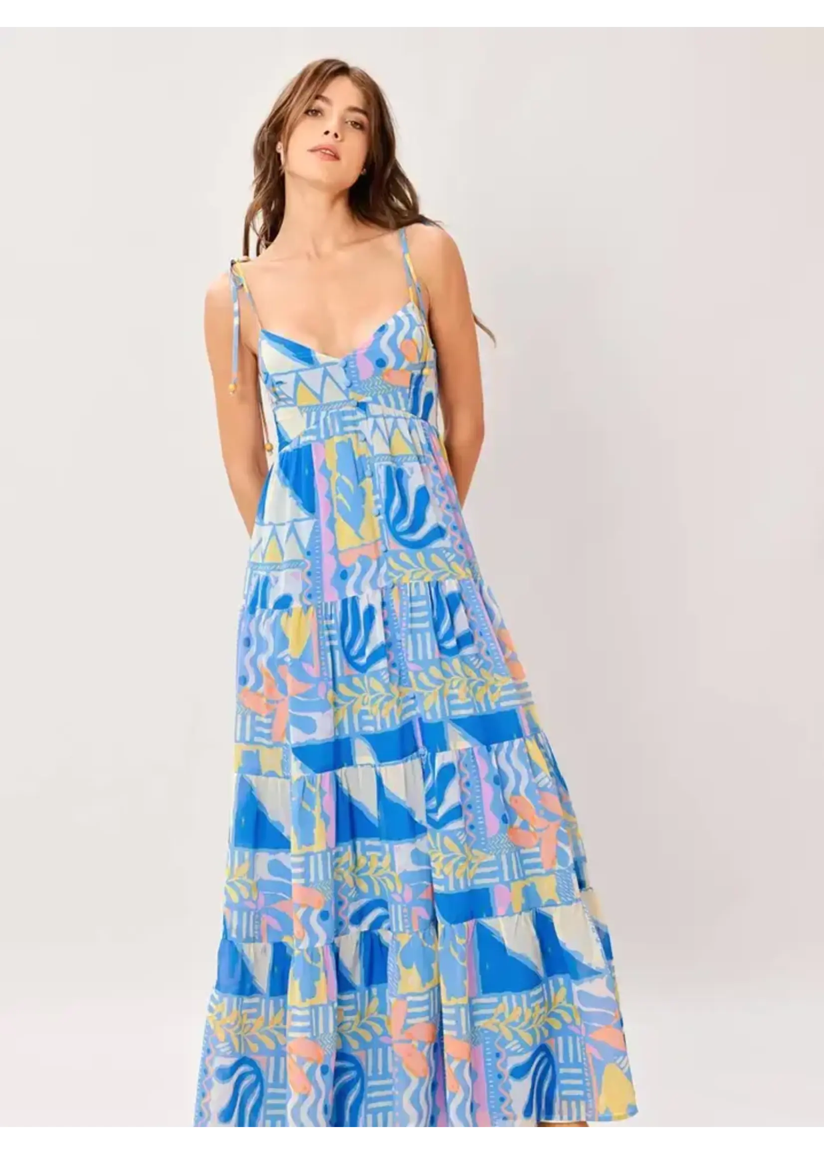 flying tomato FT Printed Woven Maxi Dress