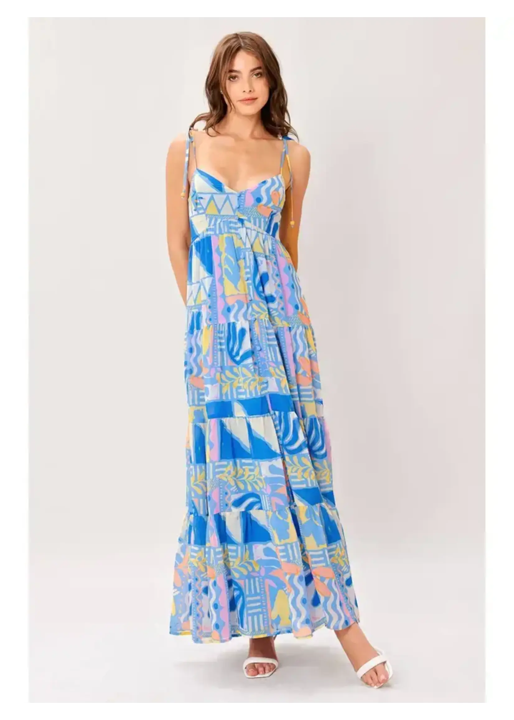 flying tomato FT Printed Woven Maxi Dress