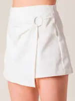 flying tomato Solid Woven Skort