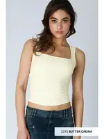 Nikibiki Clean Line Square Shirred Top