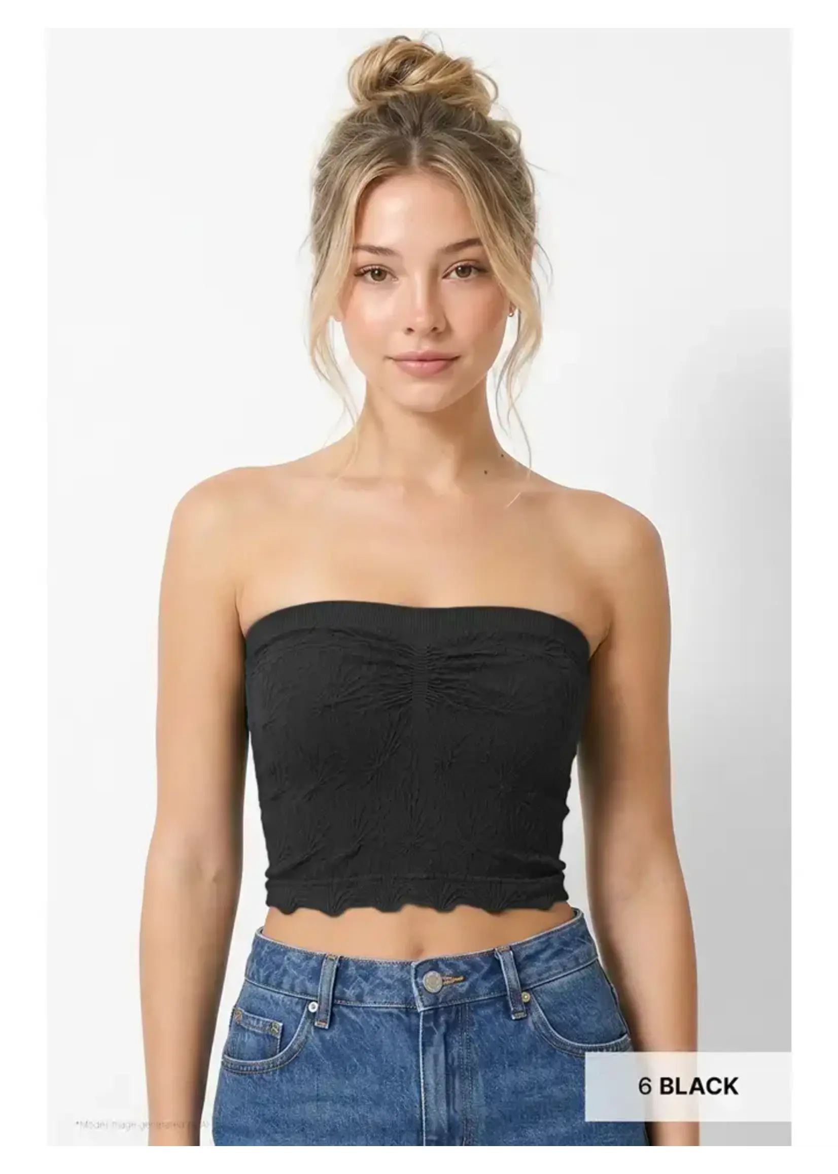Nikibiki NB  Lace Textured Tube Top