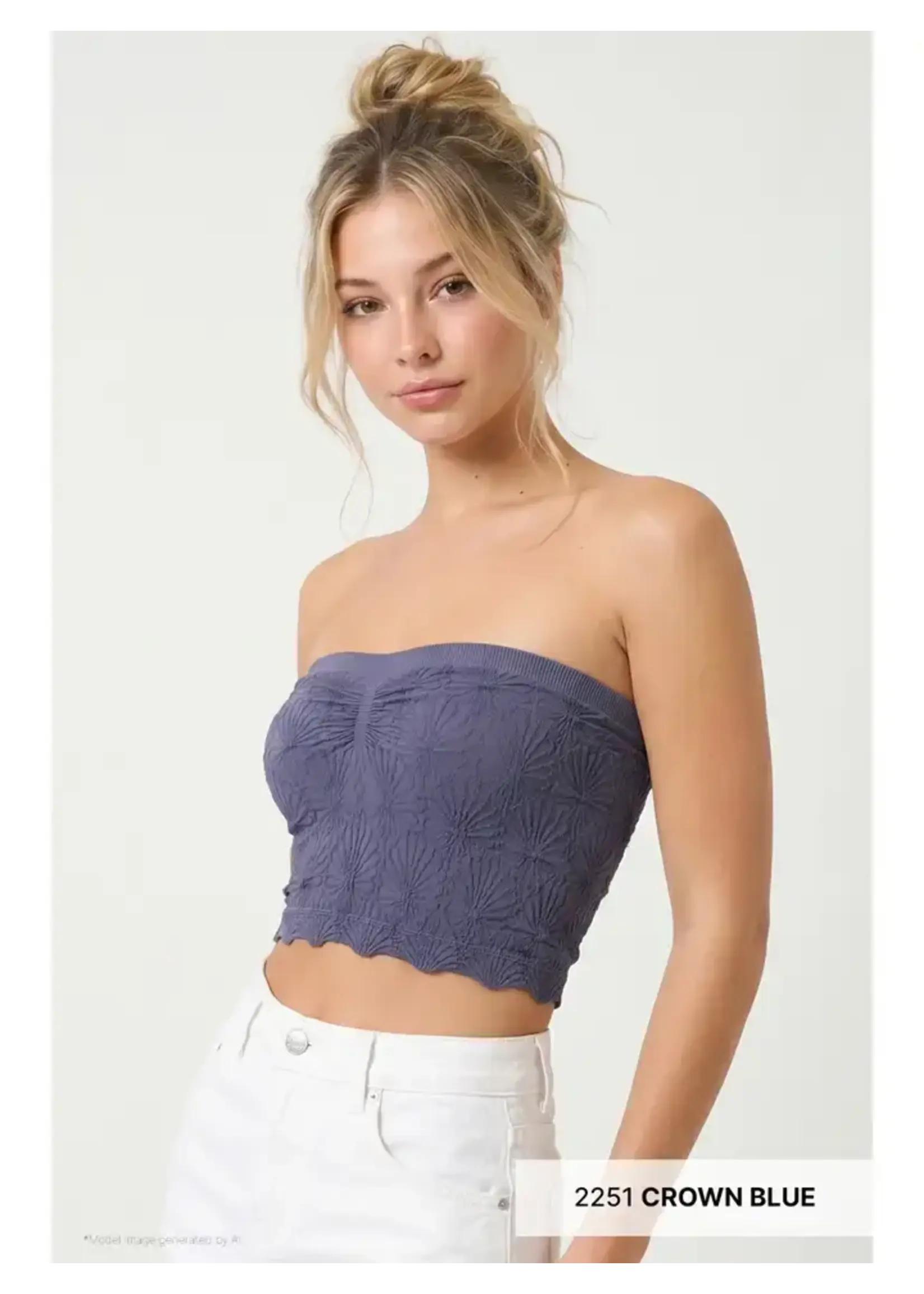 Nikibiki NB  Lace Textured Tube Top