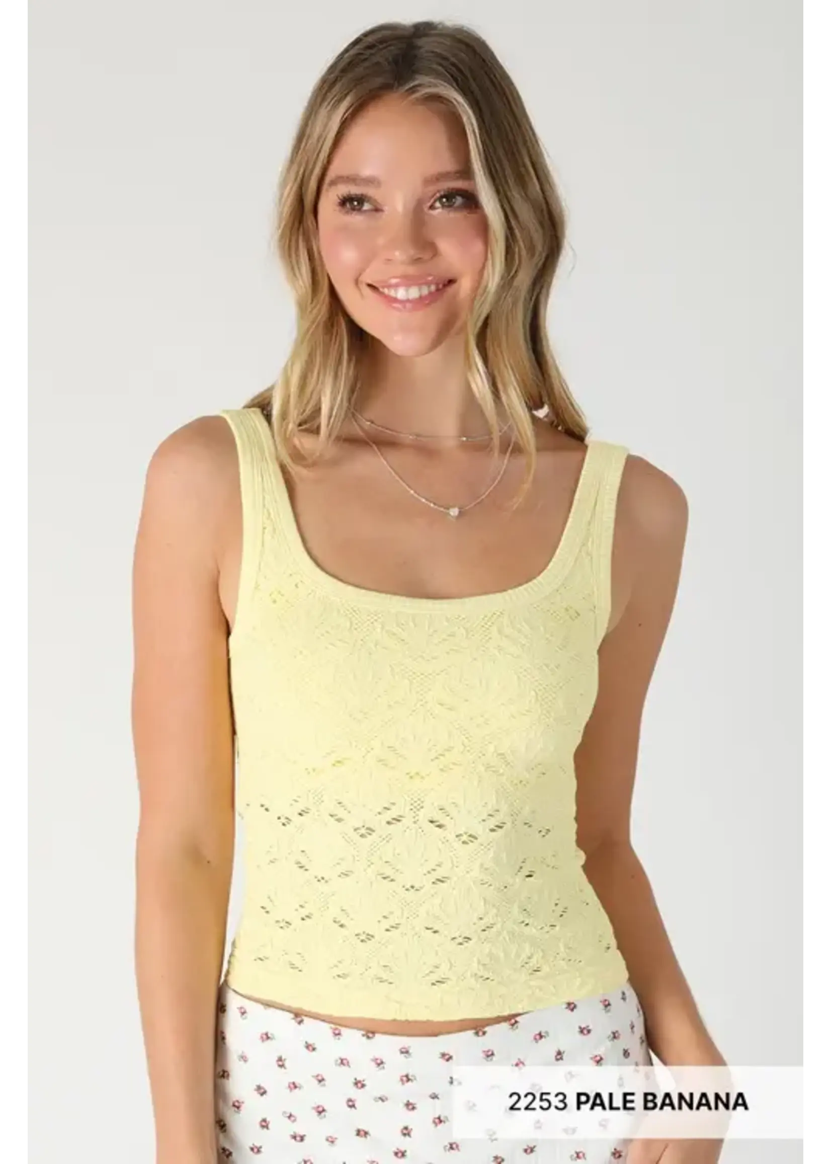 Nikibiki NB Floral Textured Lace Tank