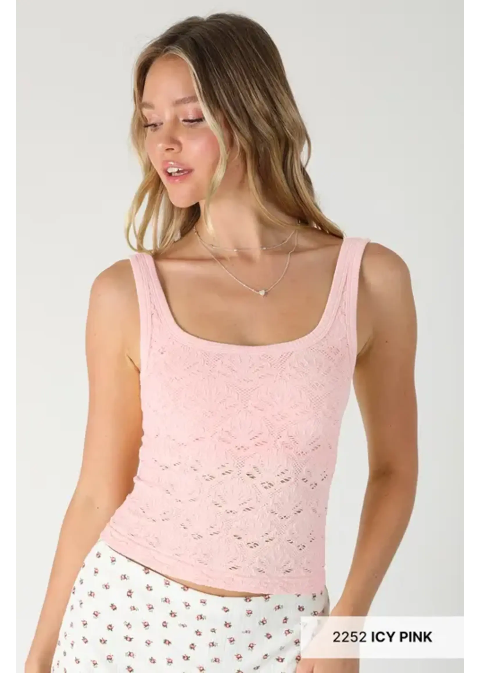 Nikibiki NB Floral Textured Lace Tank