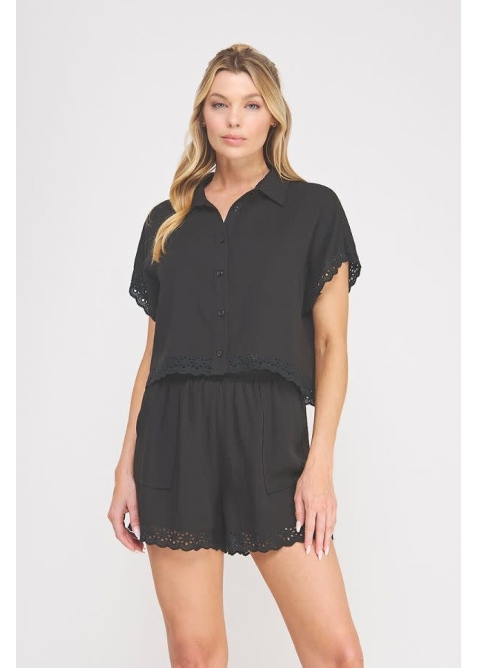 Allie Rose AR Linen Blend Dolman Top