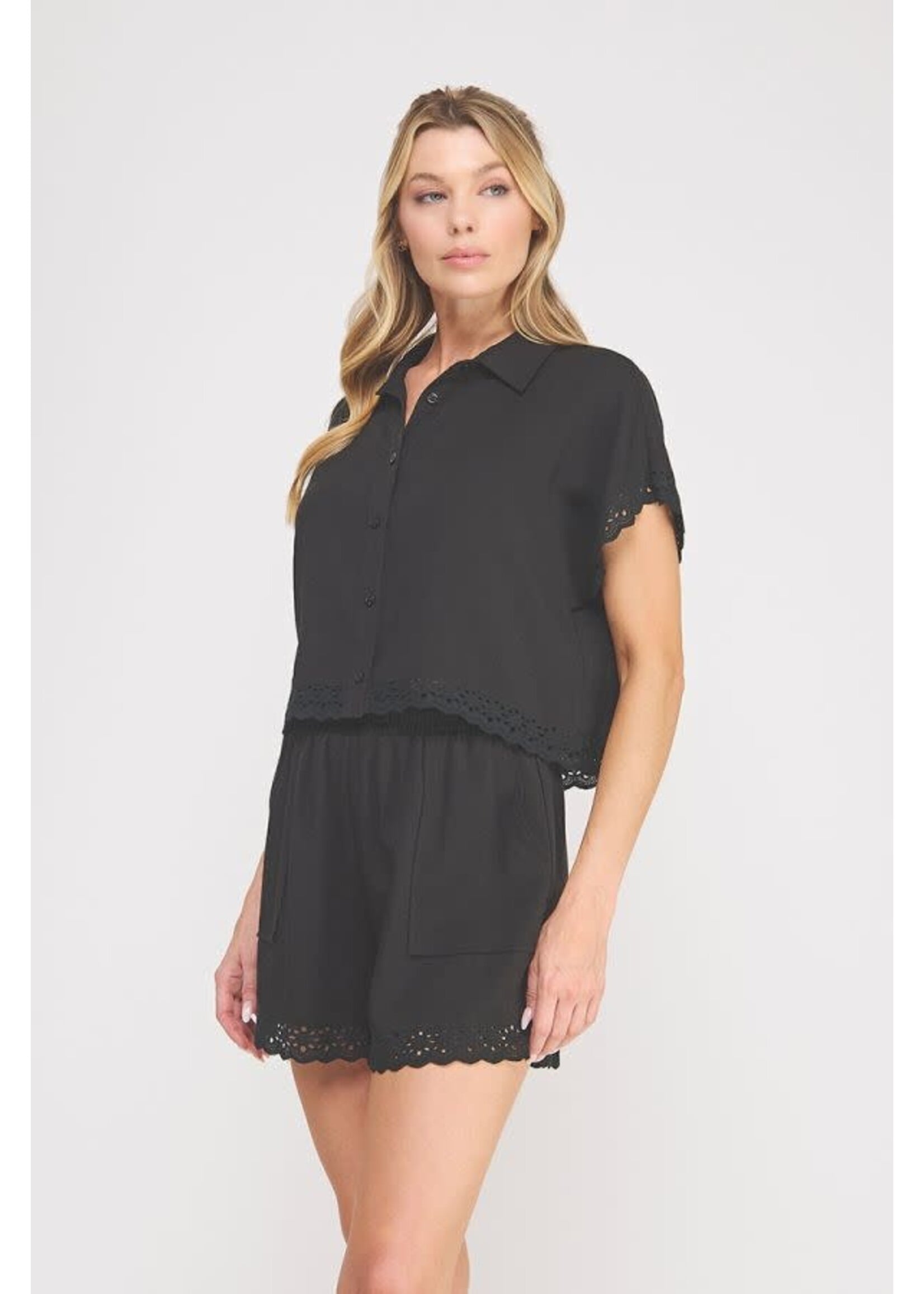 Allie Rose AR Linen Blend Dolman Top