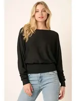 mittoshop M Boatneck Dolman Sleeve Sweater Top