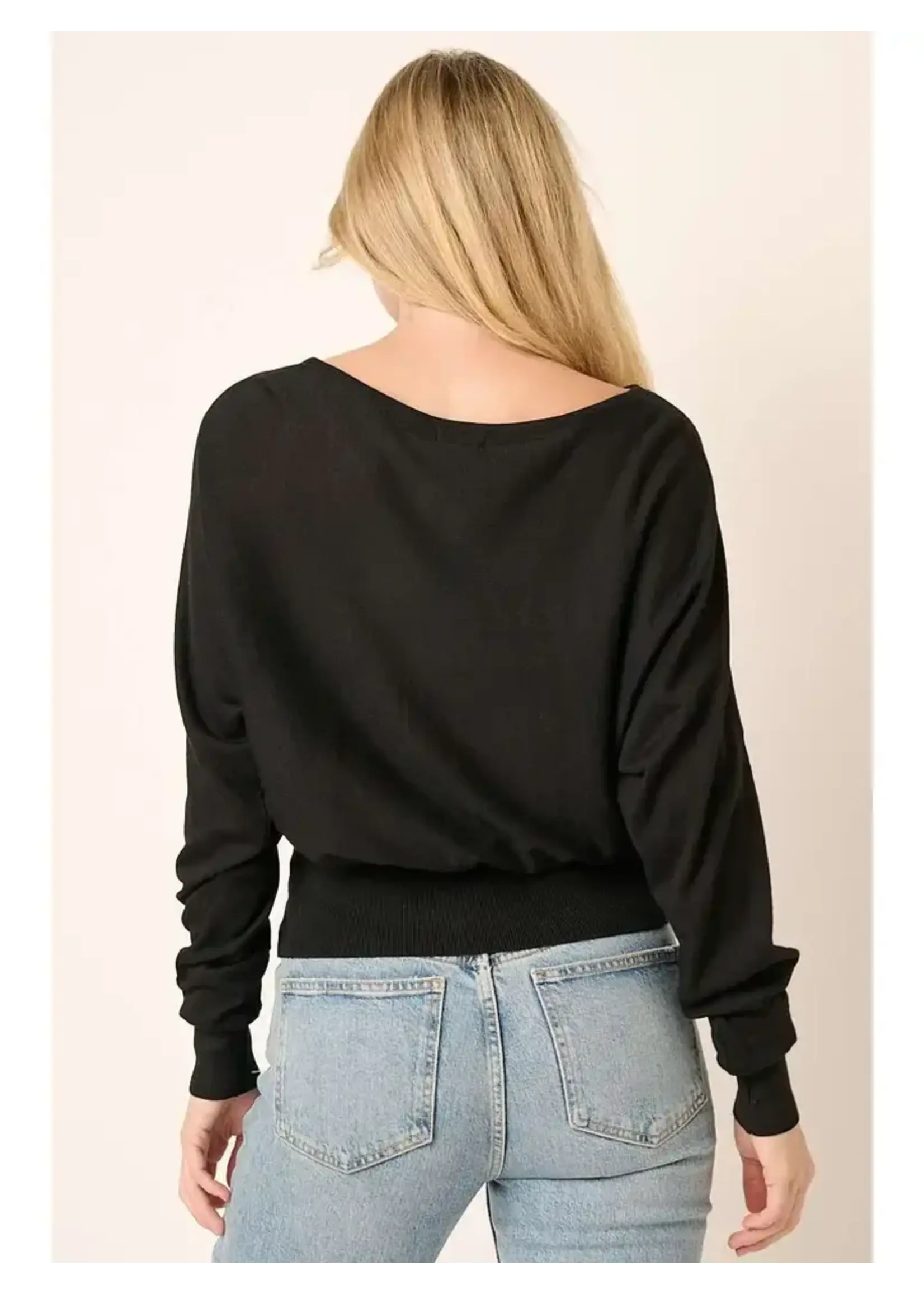 mittoshop M Boatneck Dolman Sleeve Sweater Top