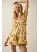 Promesa Tropical Print Scoop Neck  Romper