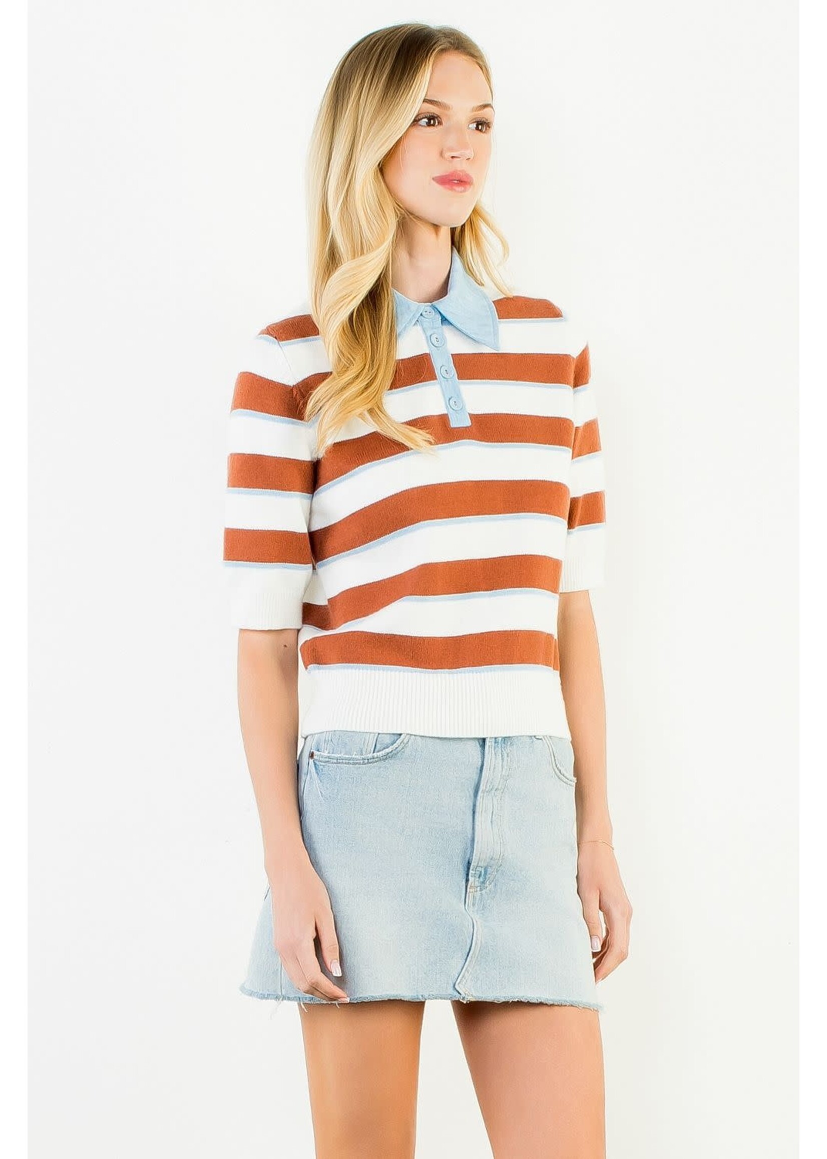 THML THML Stripe Knit Top