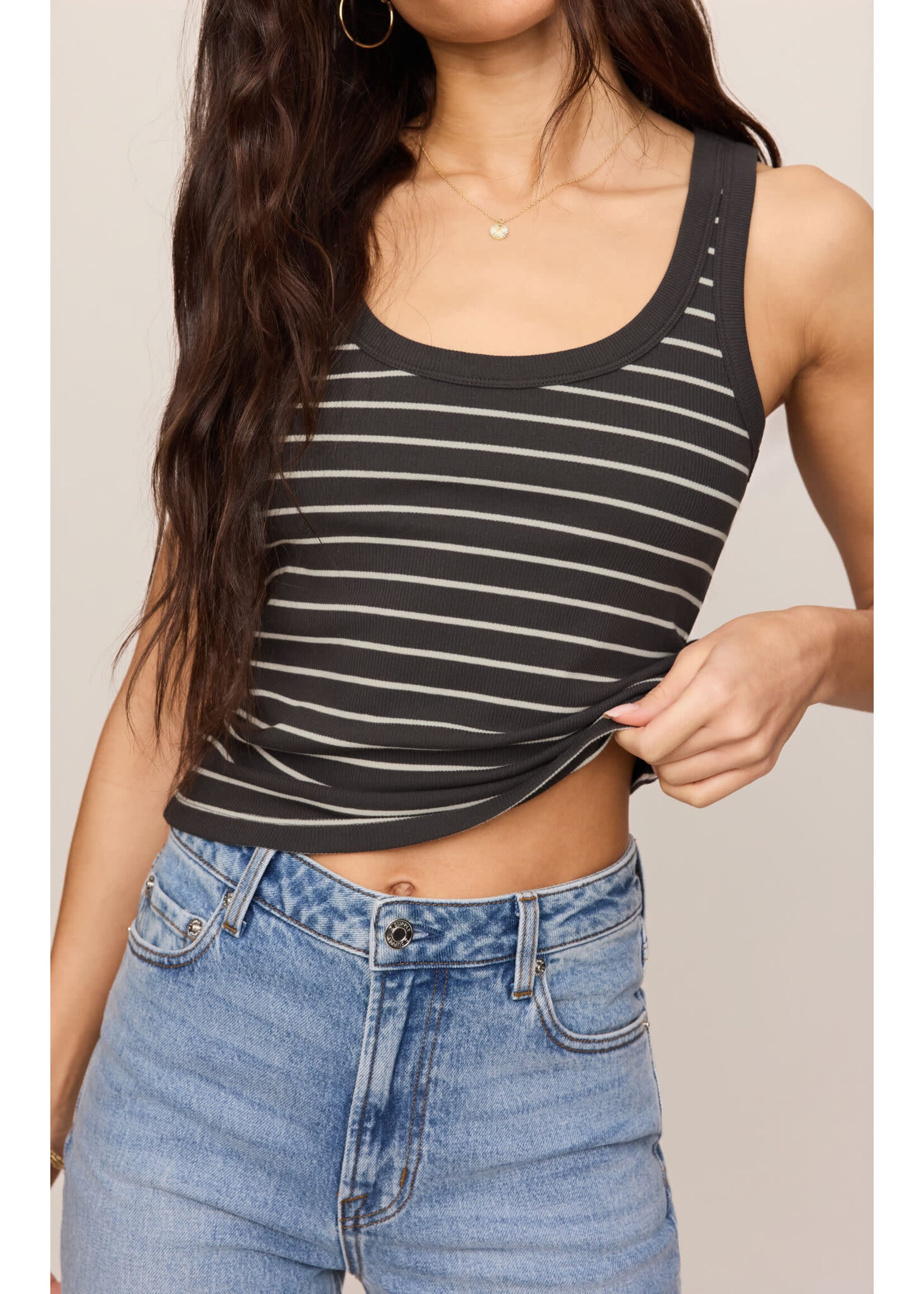 Z Supply ZS Rowe Striped Scoop Tank