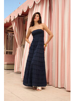 Blanco By Nature Navy Frayed Dress