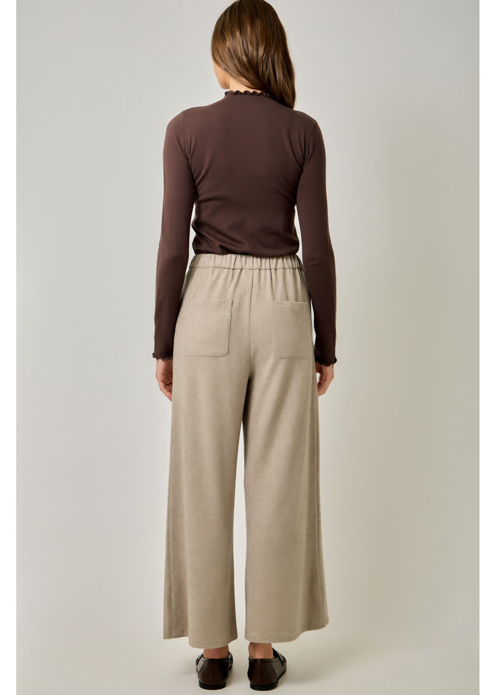 Mystree Myst Suede Accent Wide Leg Pant