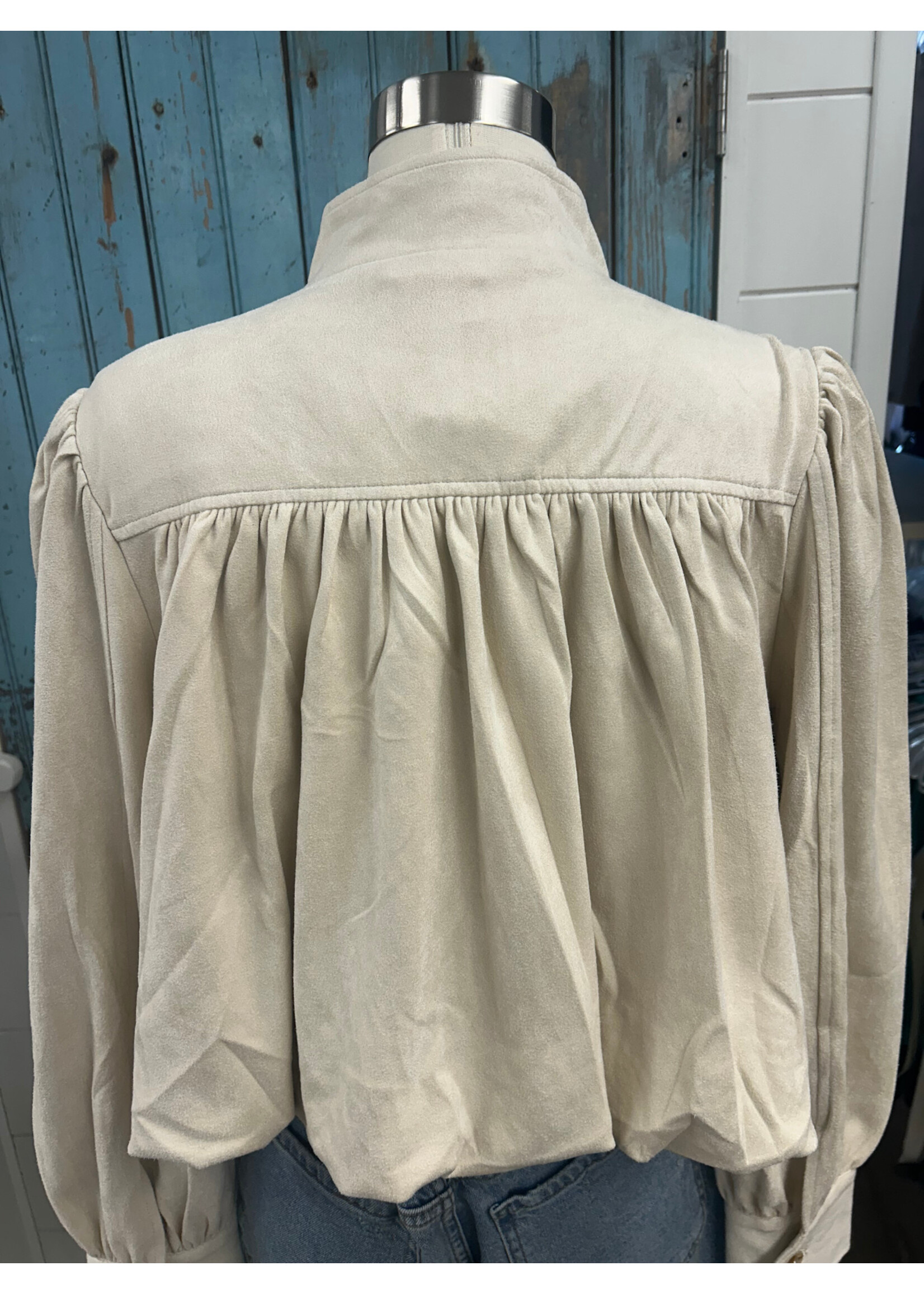 Mystree Myst Gathered Blouson Jacket