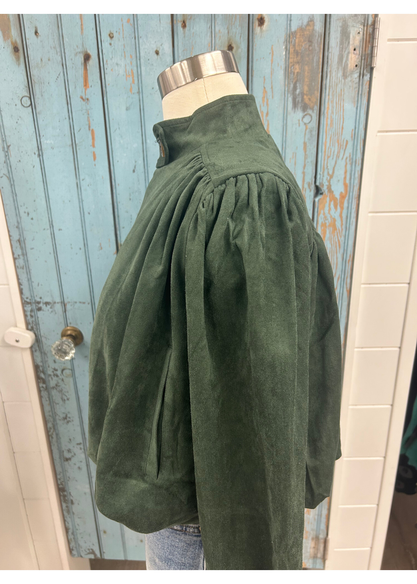 Mystree Myst Gathered Blouson Jacket