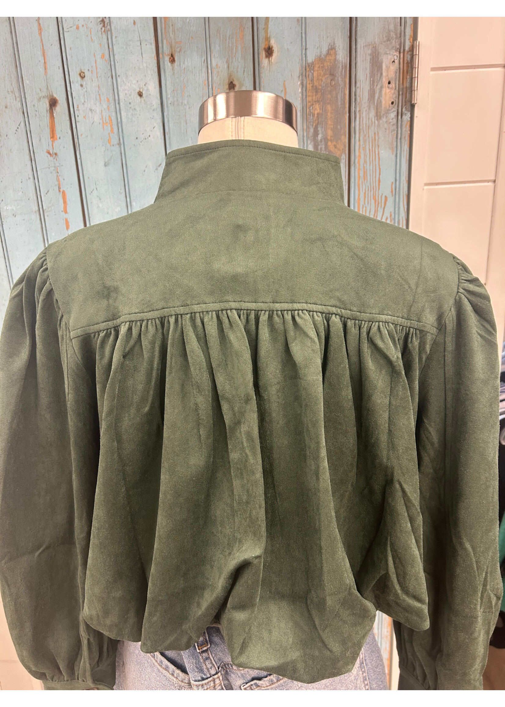 Mystree Myst Gathered Blouson Jacket
