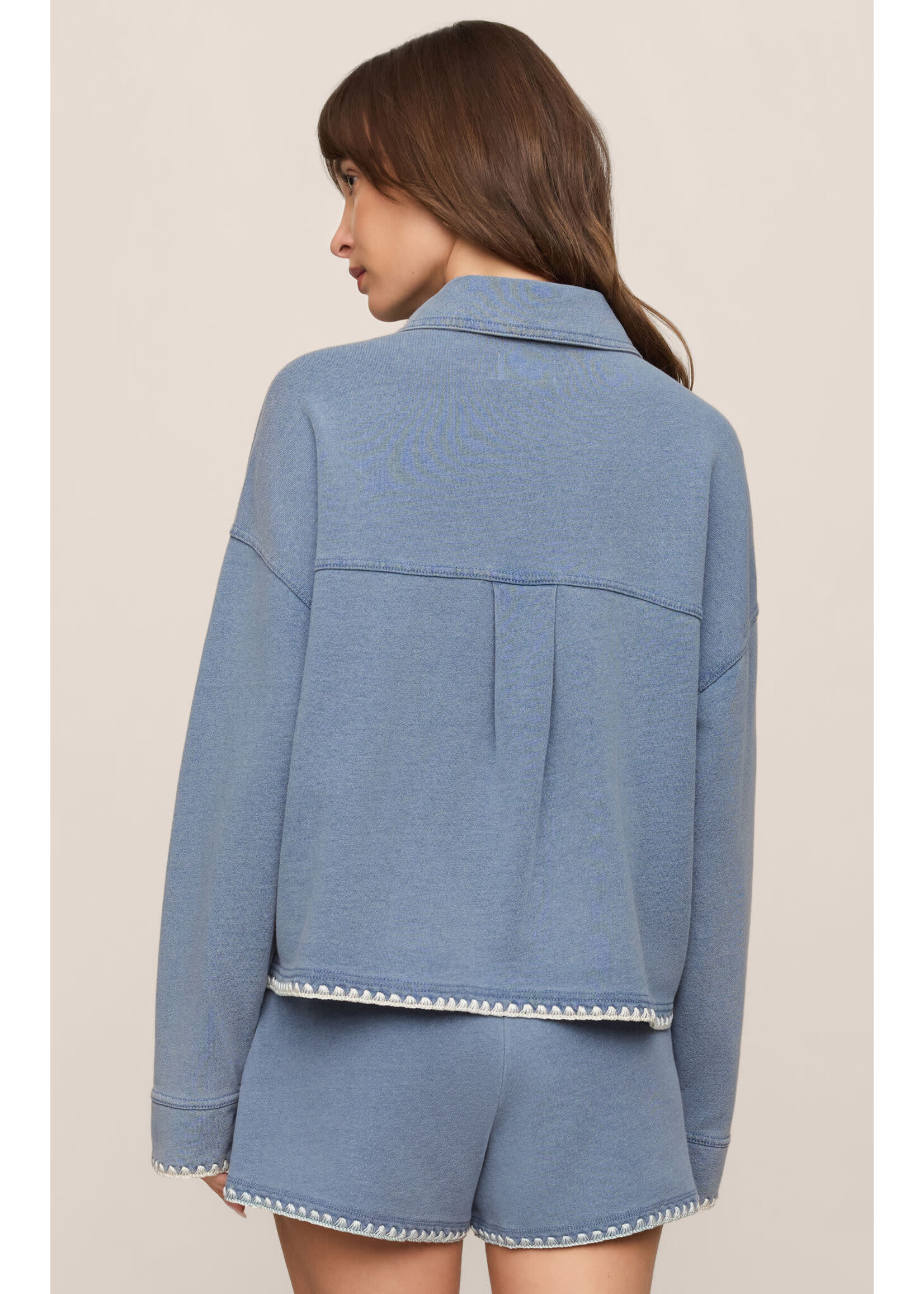 Z Supply ZS All Day Crop Whipstitch Jacket