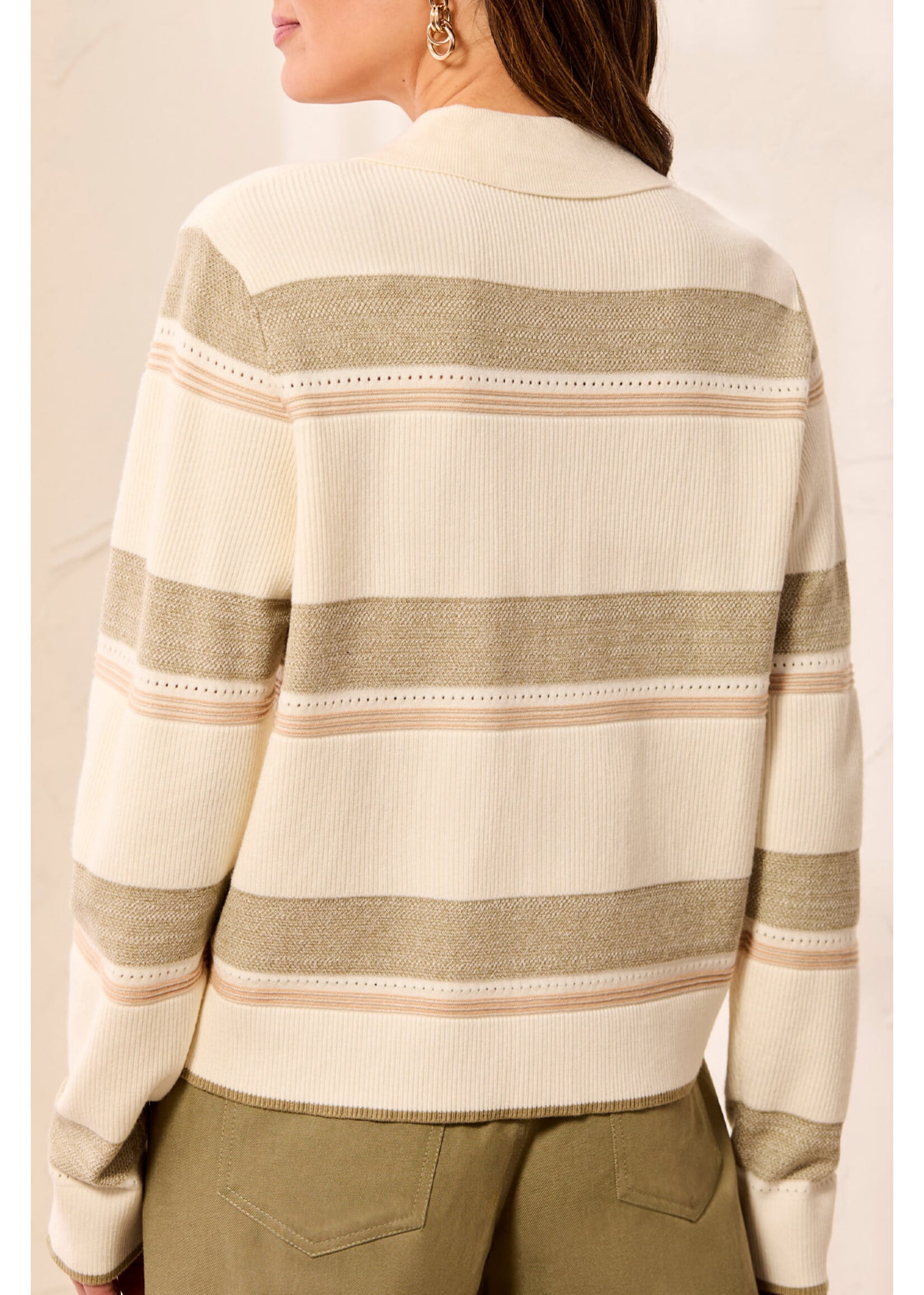 Tribal T Striped Sweater Cardi