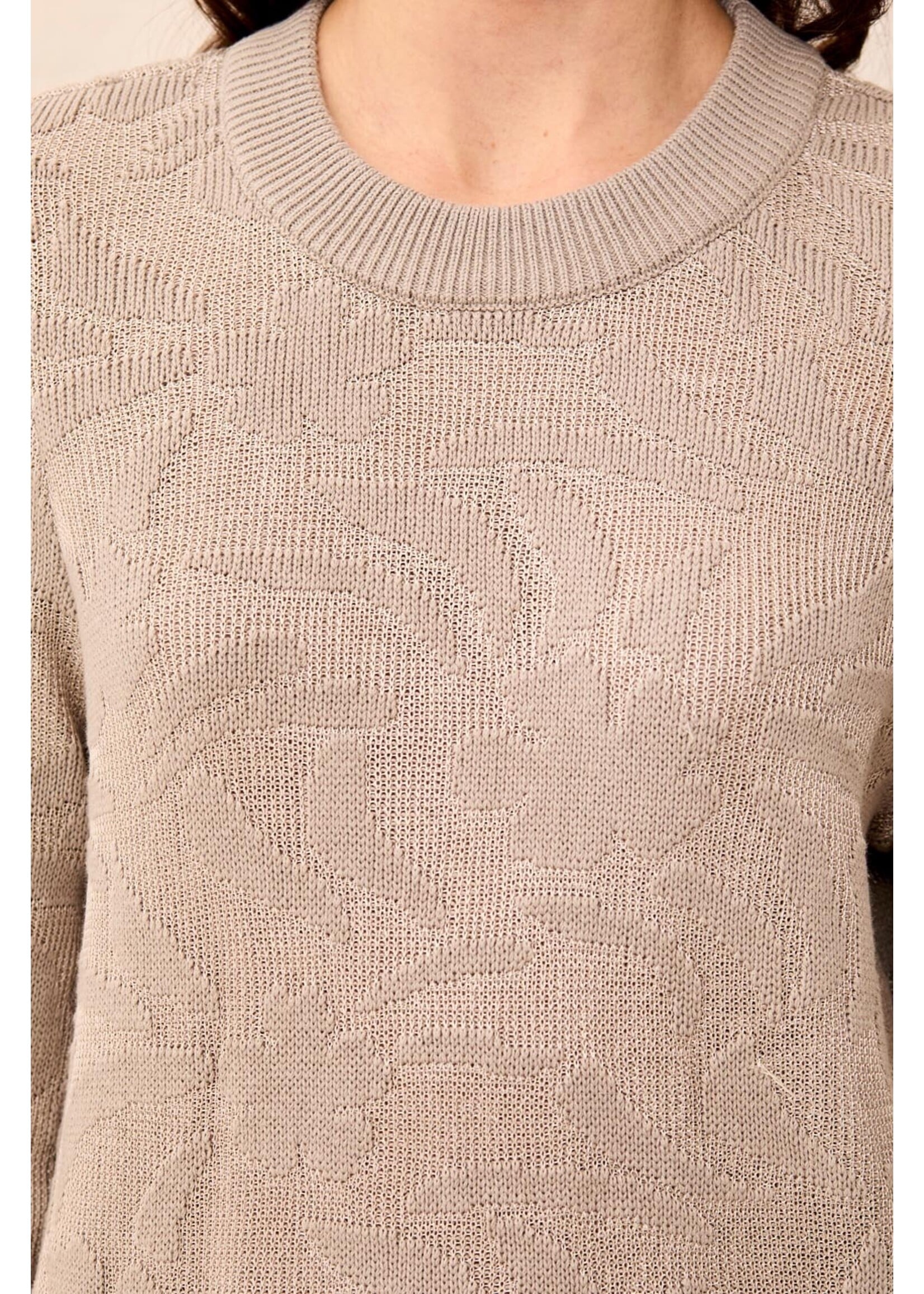 Tribal T Crew Neck Sweater - Sand