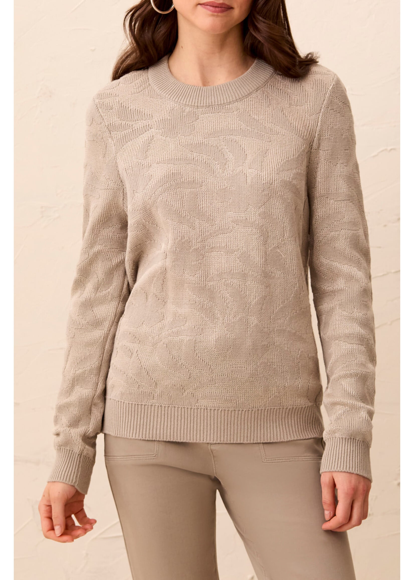 Tribal T Crew Neck Sweater - Sand
