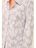 Tribal T Floral Textured Blouse
