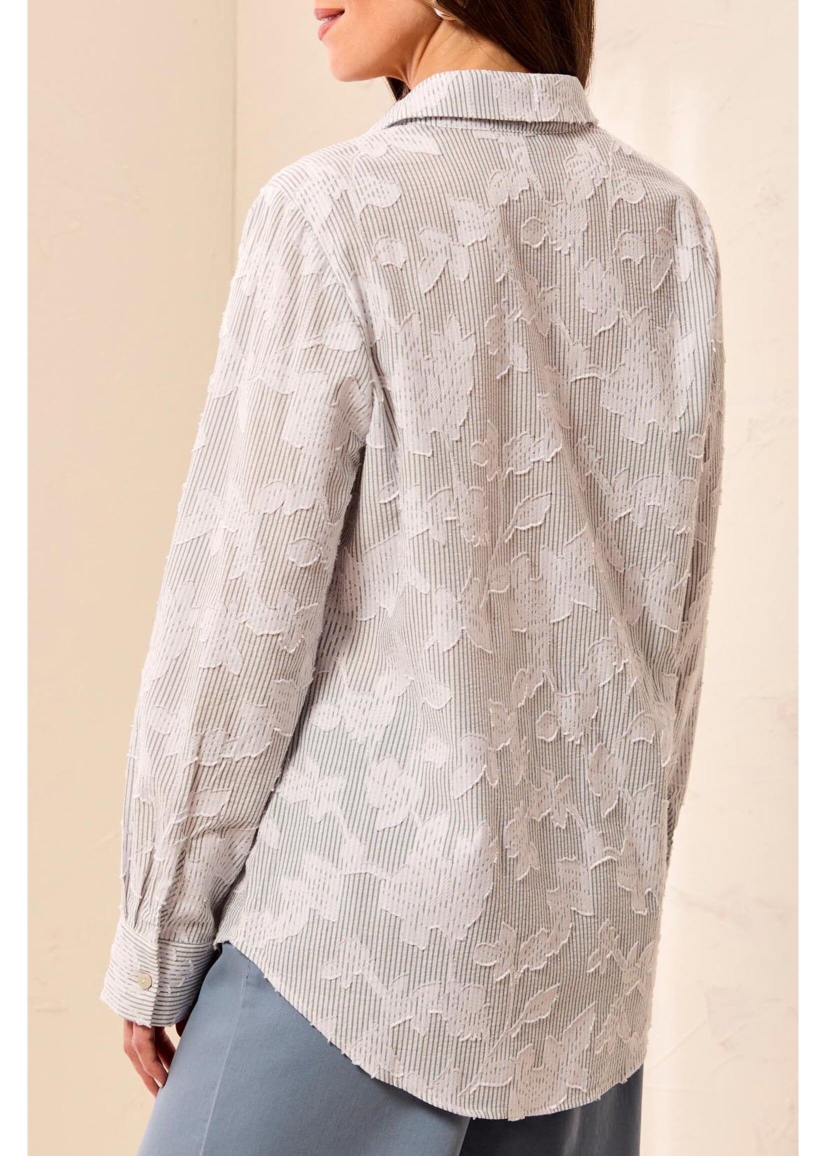 Tribal T Floral Textured Blouse