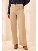 Tribal Sophia  Straight Suede Pant