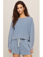 Z Supply Circuit Knit Denim Sweatshirt