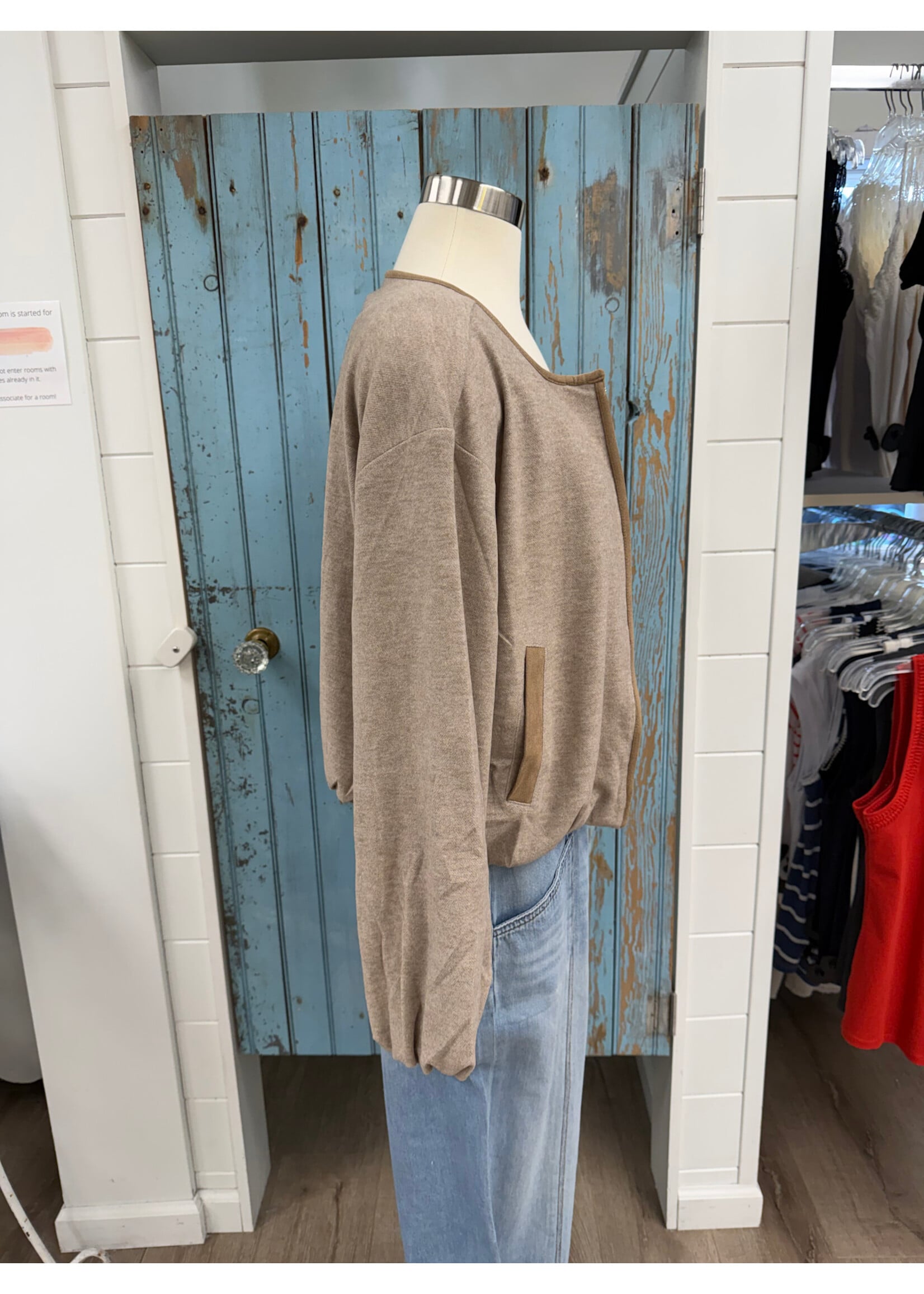 Mystree M Suede Accent Bubble Jacket