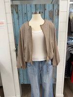 Mystree Suede Accent Bubble Jacket