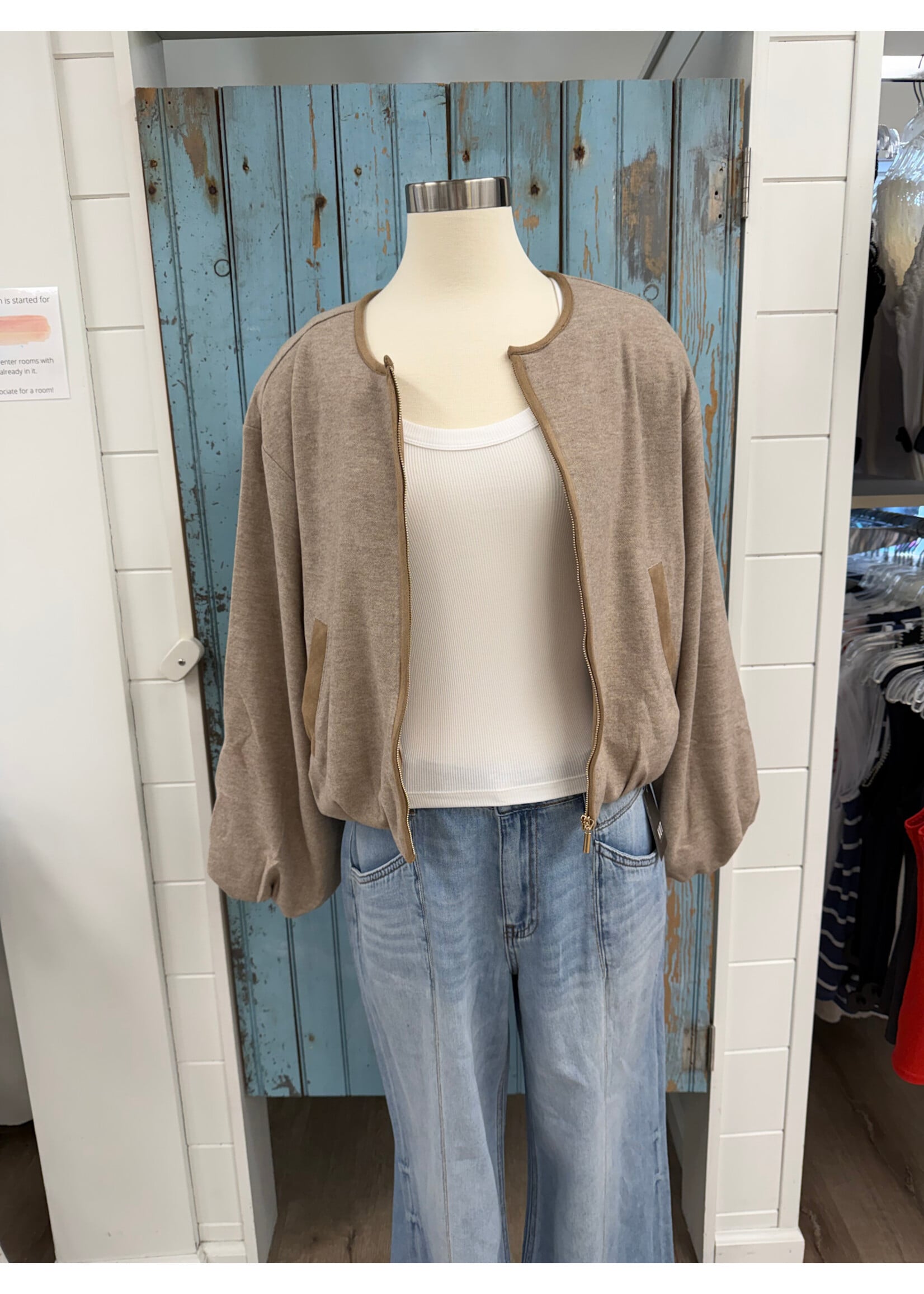 Mystree M Suede Accent Bubble Jacket
