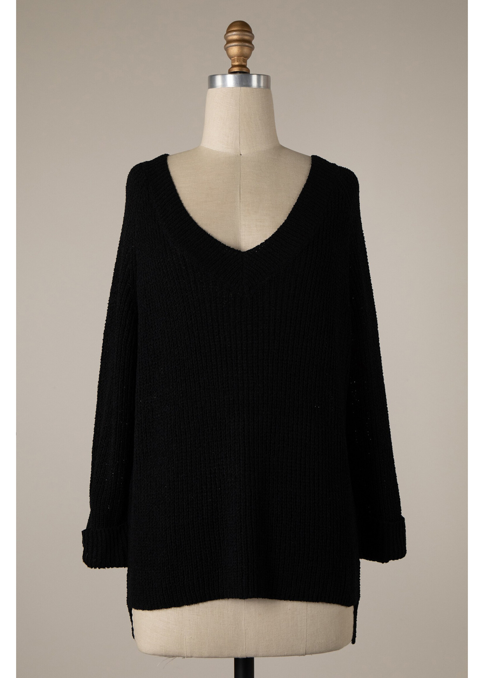 Miracle M Cuffed Sleeve Sweater Top