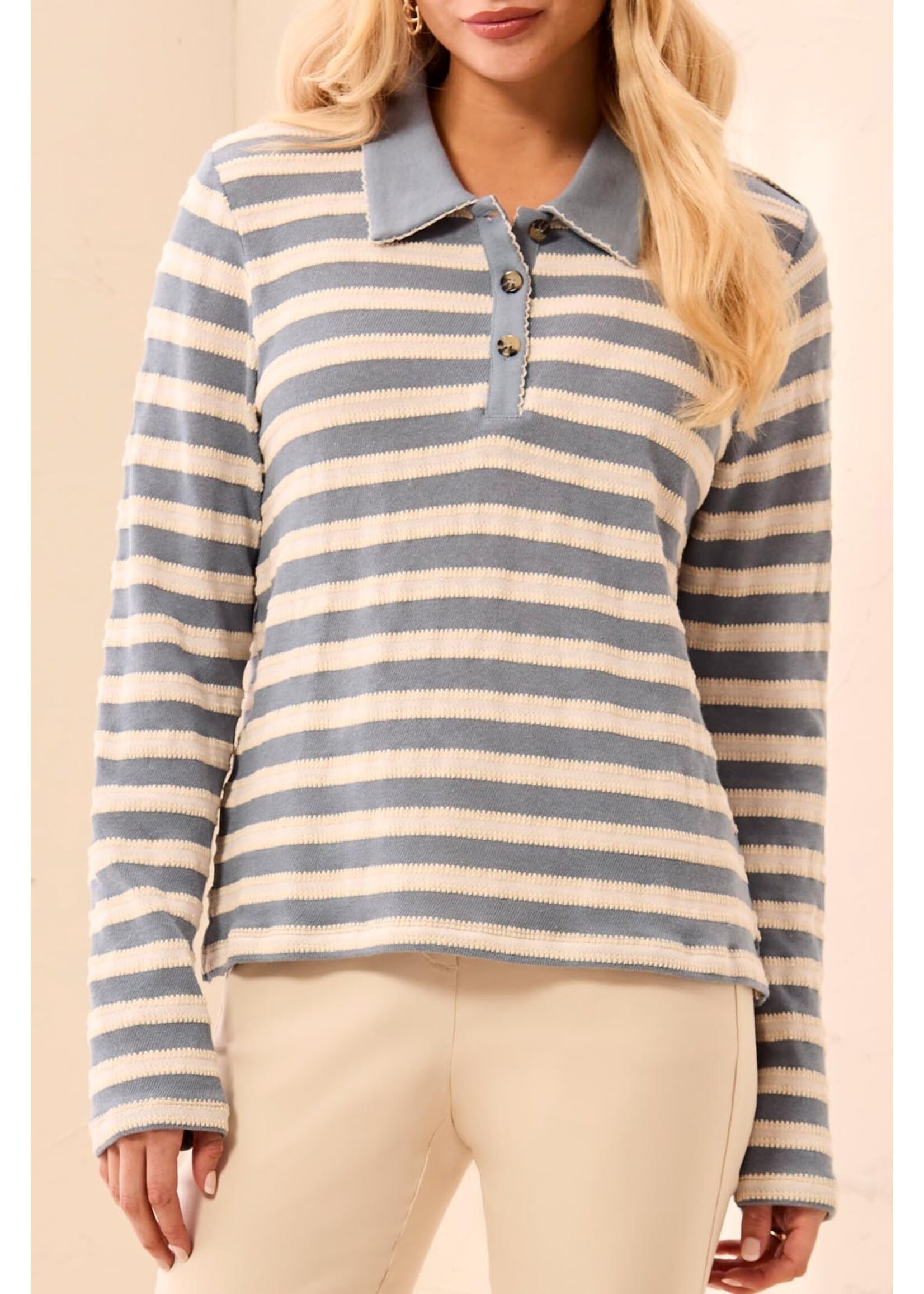 Tribal T L/S Whip Stitch Polo