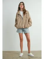 Buttermelon Oversized Lapel Zip Up