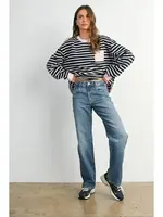 Buttermelon Striped Crew Neck Long Sleeve