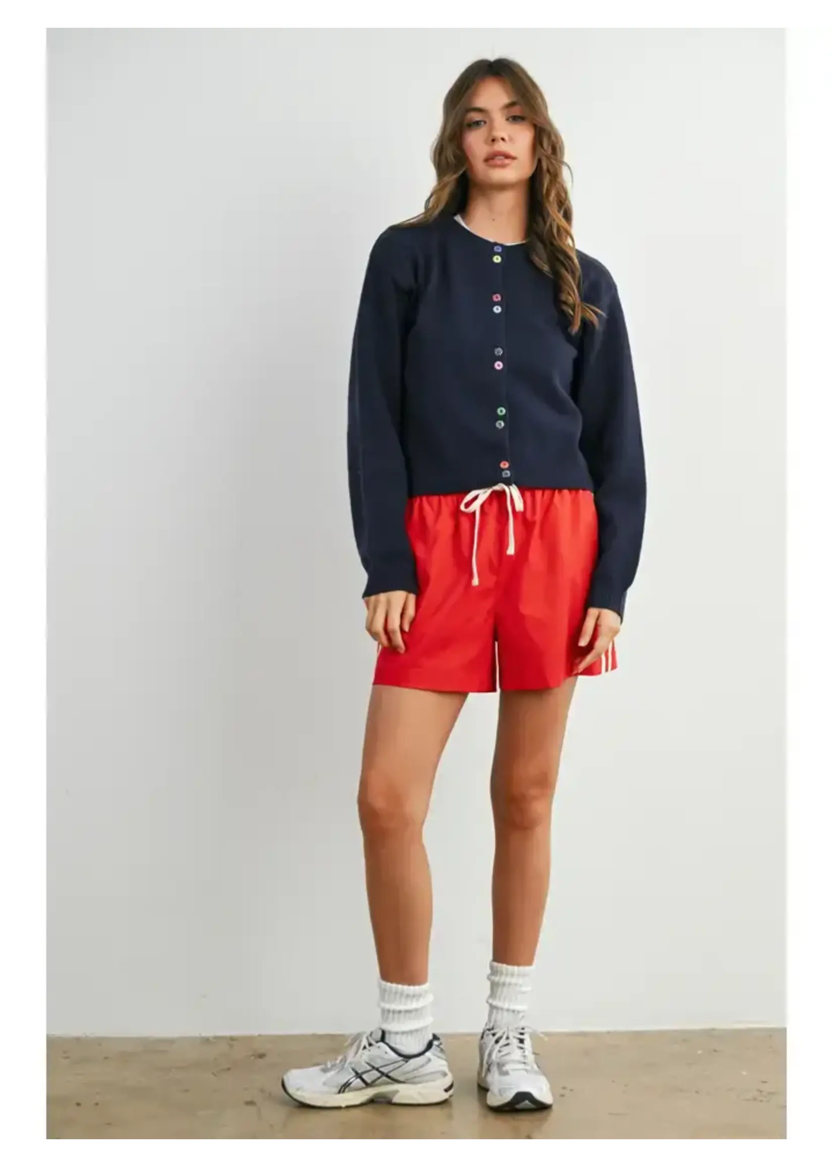 Buttermelon BM Long Sleeve Buttoned Cropped Cardigan