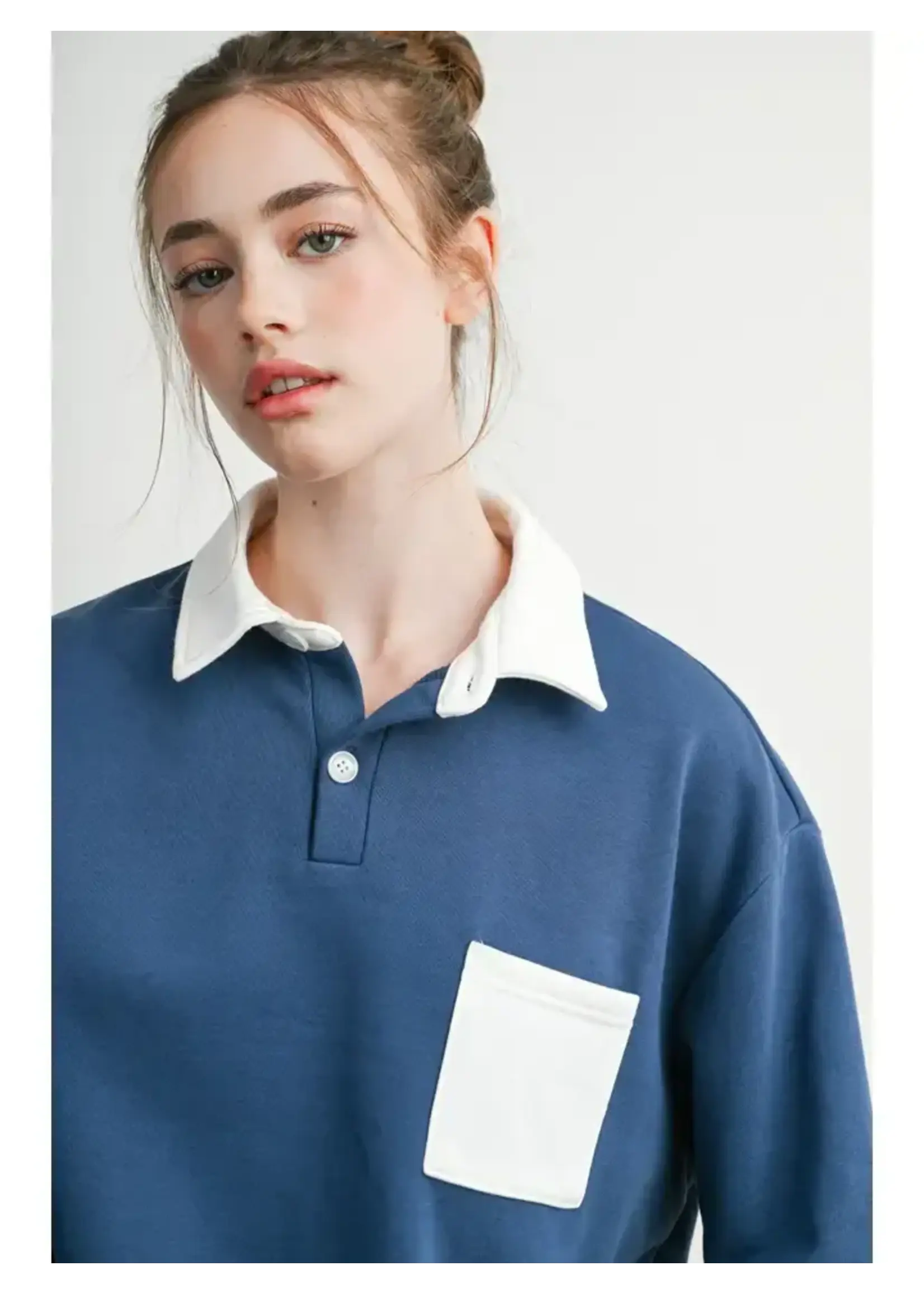Buttermelon BM Polo Collar Sweatshirt