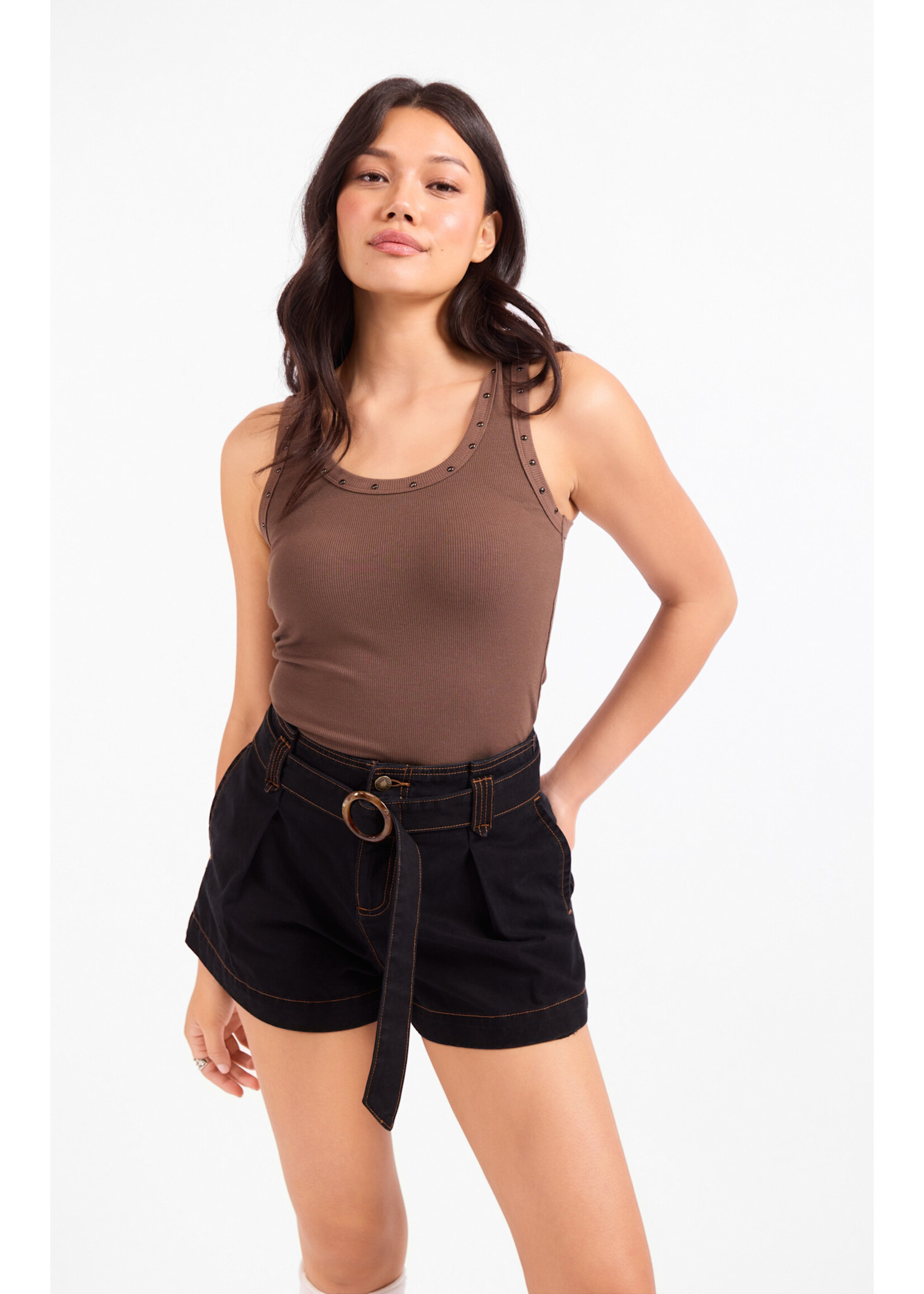Sadie Sage SS Ruby Studded Knit Tank