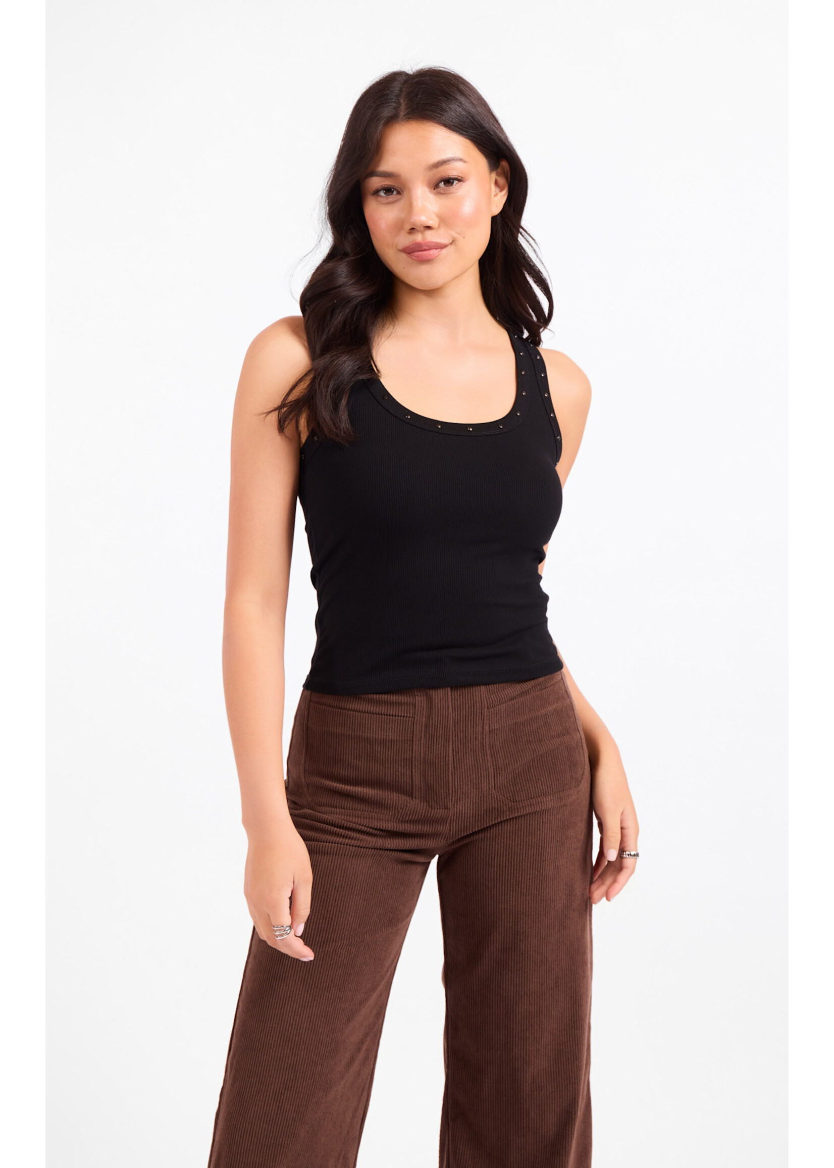 Sadie Sage SS Ruby Studded Knit Tank