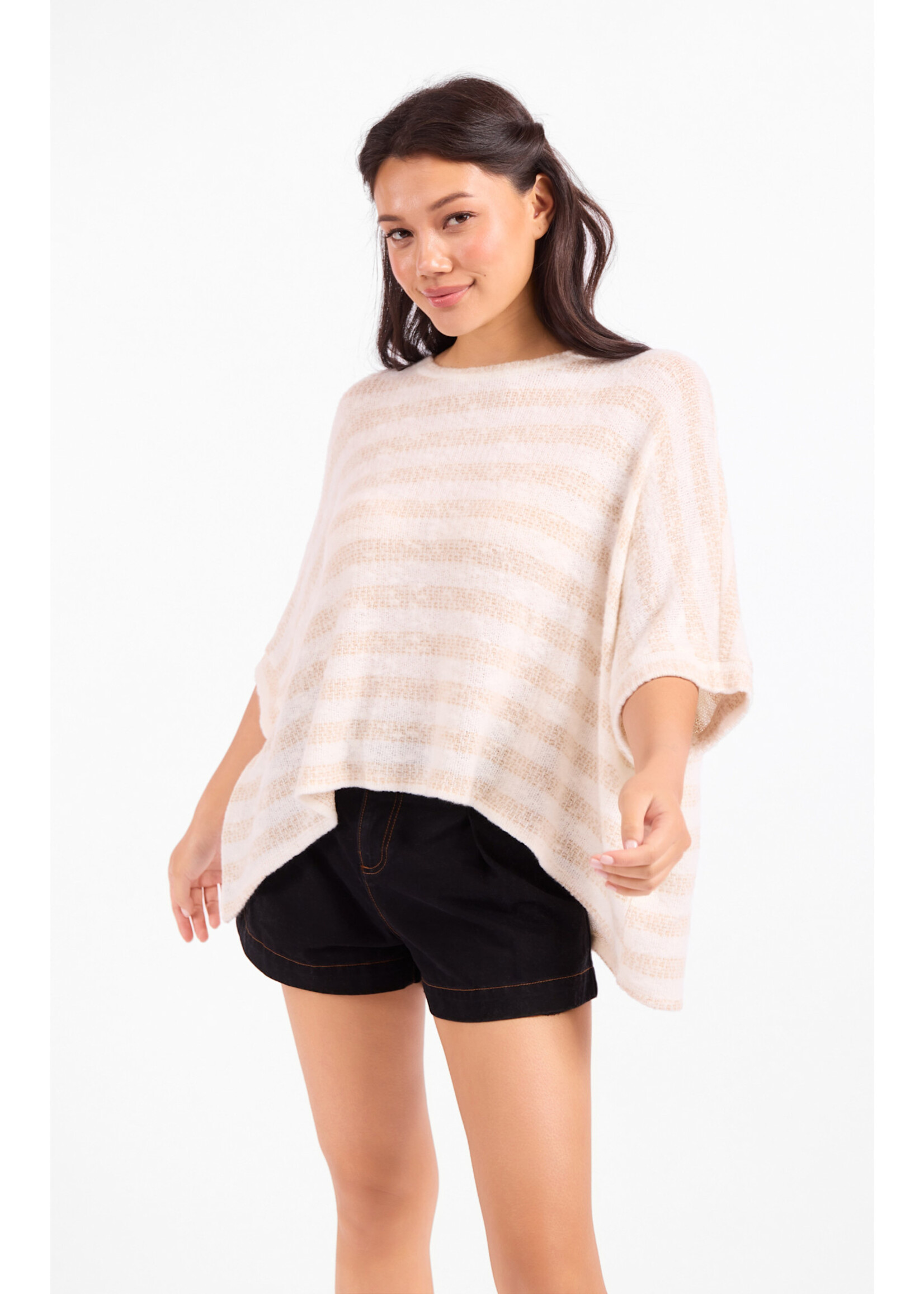 Sadie Sage SS Billie Stripe Dolman Top