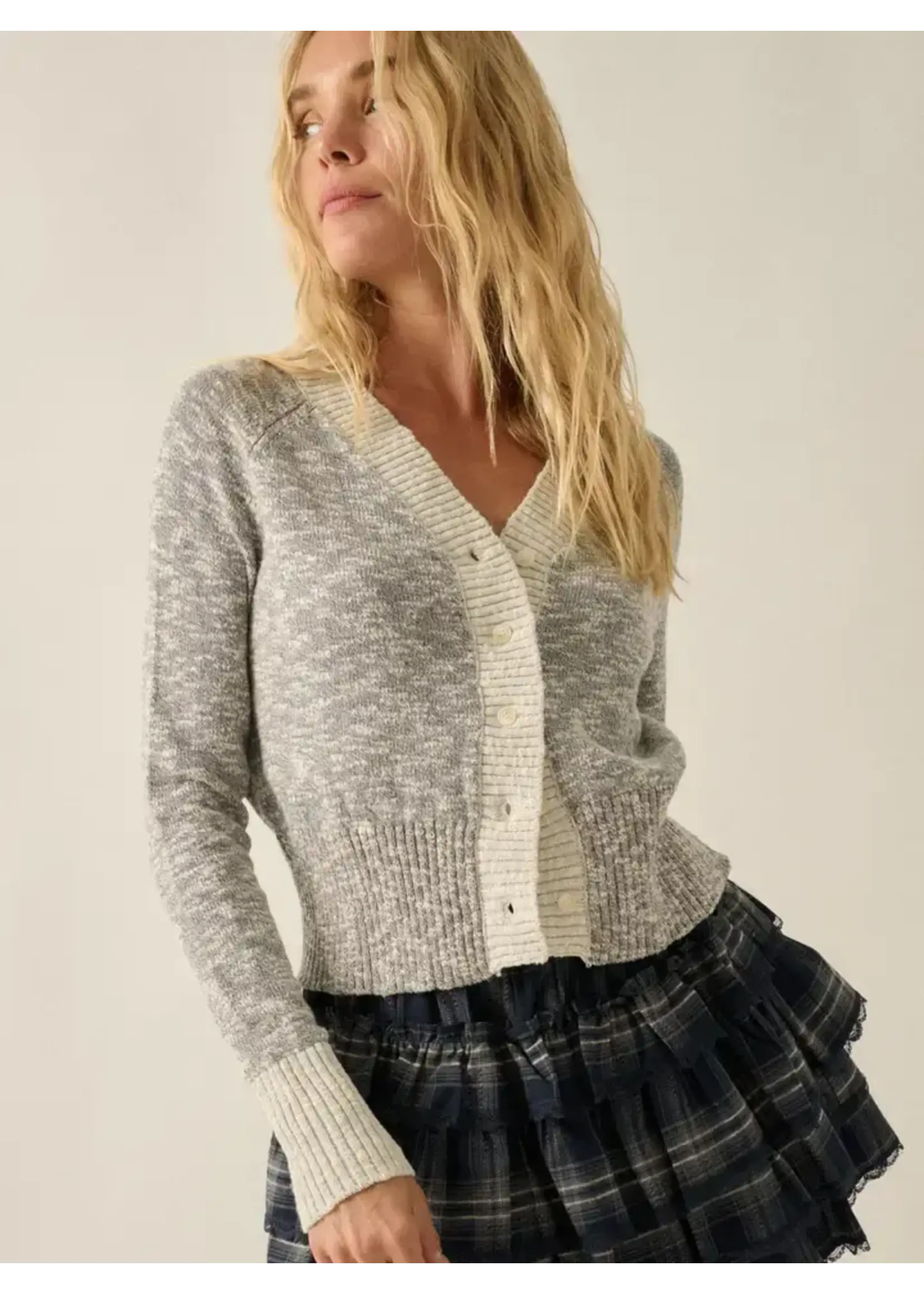 Promesa P Marled Knit Button Cardigan