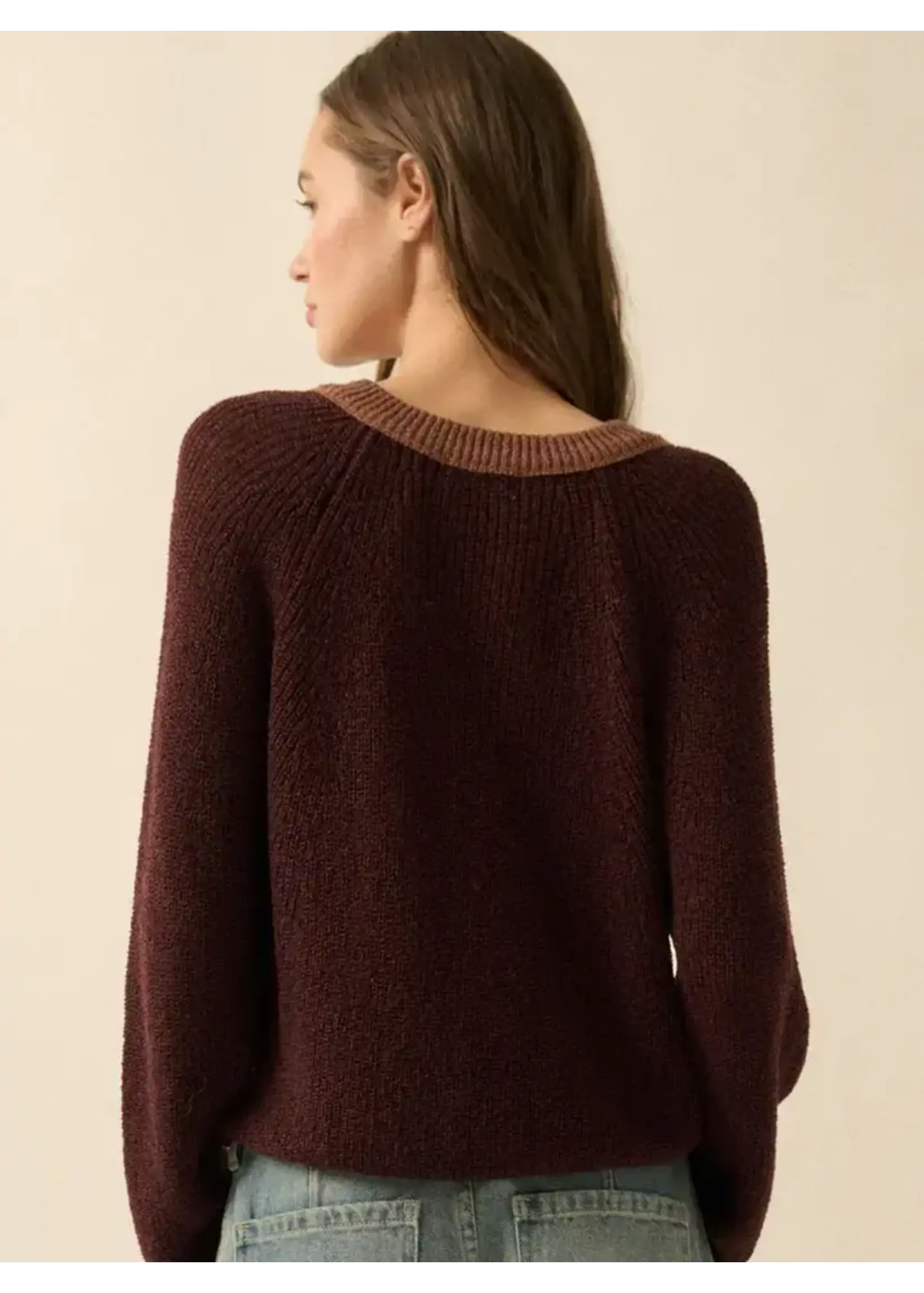 Promesa P Ribbed Contrast Cardigan