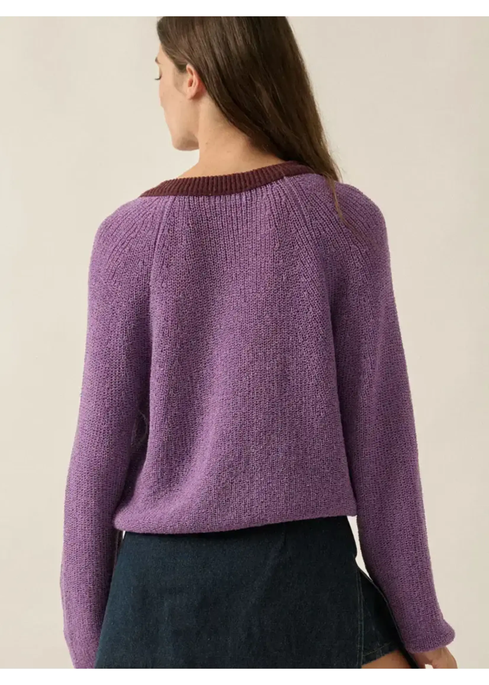 Promesa P Ribbed Contrast Cardigan