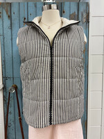Hem & Thread Padded Striped Vest