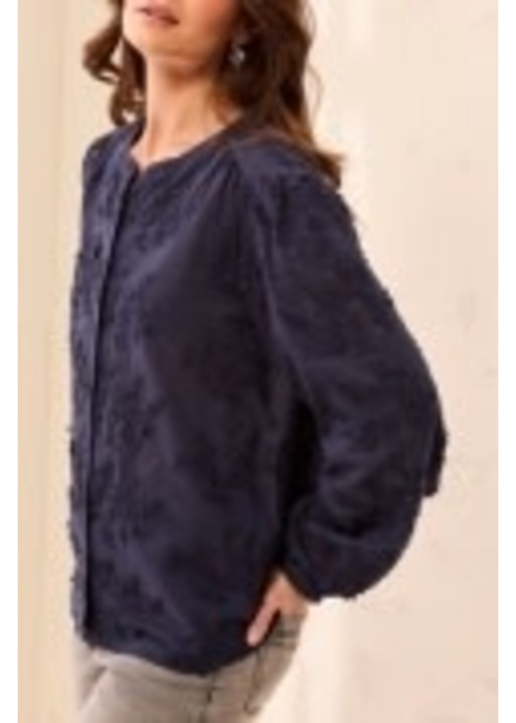 Tribal T L/S Button Front Blouse