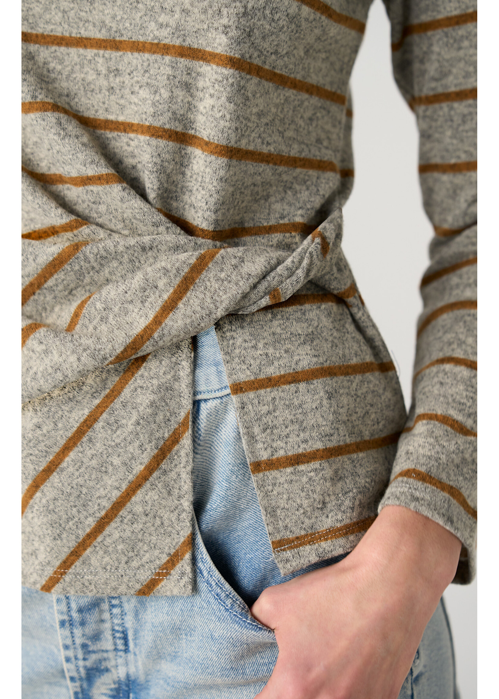 Liverpool LP  Stripe Boatneck Top