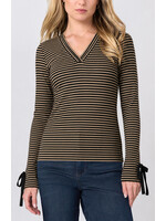 Liverpool Stripe Tie Slv Top