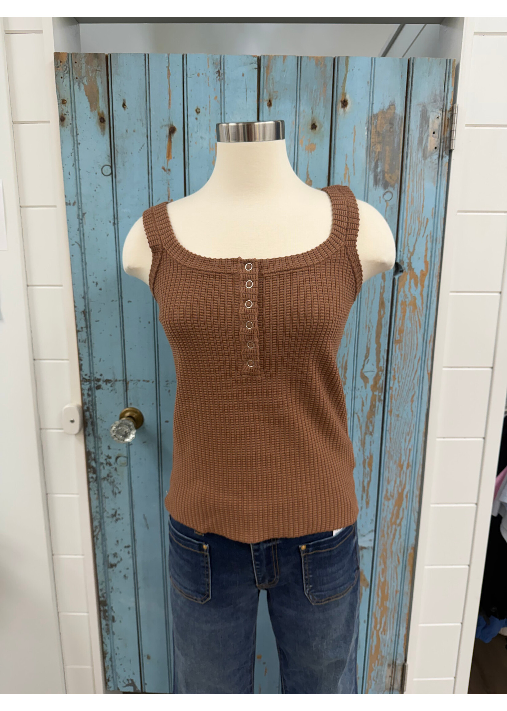 Dear John DJ Brooke Buttoned Tank